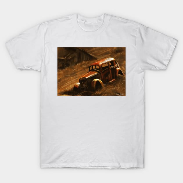 Old Car T-Shirt by Artofokan